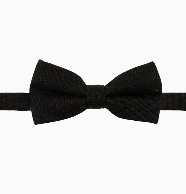 Noeud Papillon Noir Homme en Lin