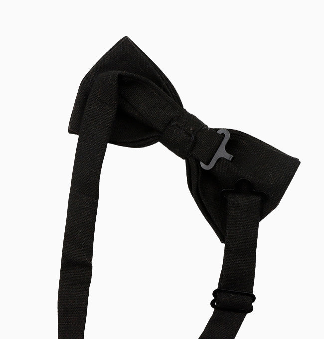 Noeud Papillon Noir Homme en Lin