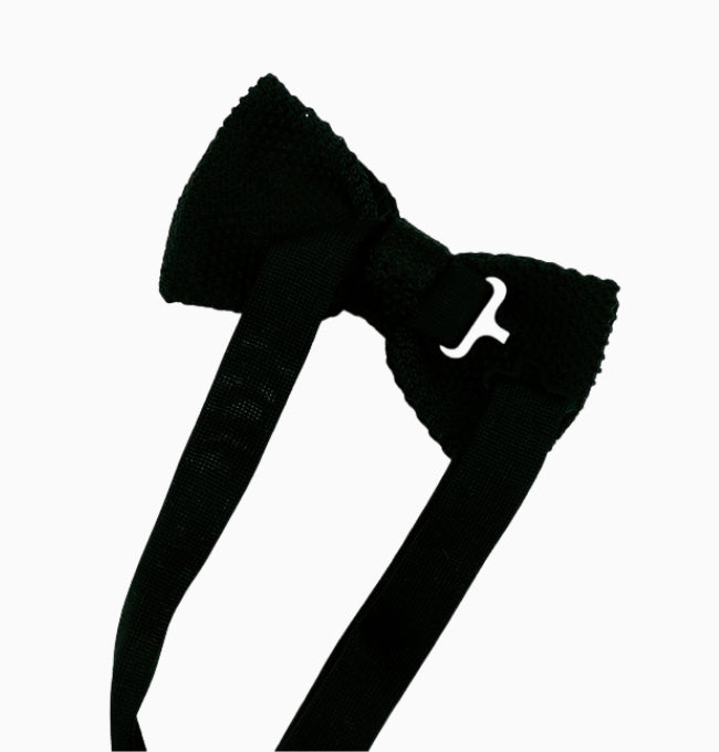 Noeud Papillon Noir Homme en Tricot