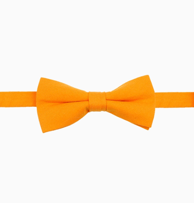 Noeud Papillon Orange Brûlé Enfant en Coton Côtelé
