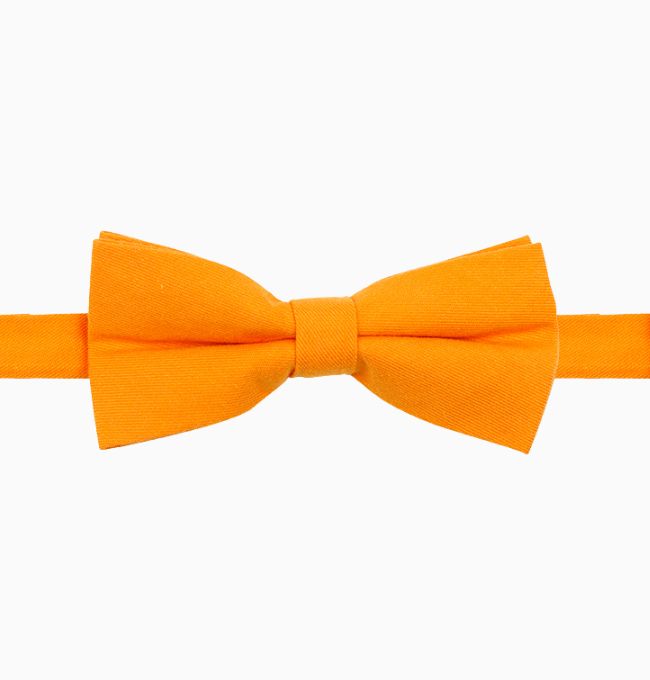 Noeud Papillon Orange Brûlé Homme en Coton Côtelé