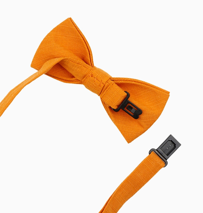 Noeud Papillon Orange Cuivré Enfant en Coton