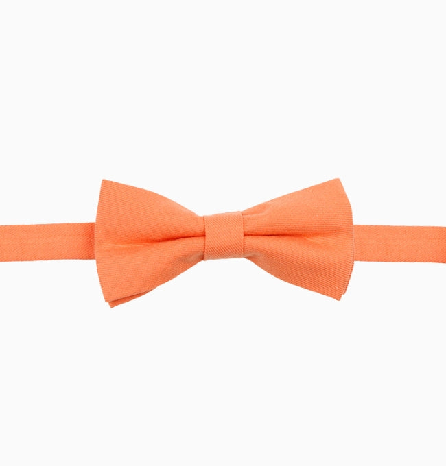 Noeud Papillon Orange Enfant en Coton Côtelé