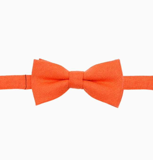 Noeud Papillon Orange Enfant en Lin