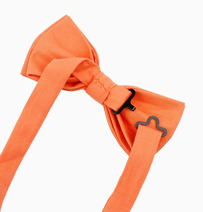 Noeud Papillon Orange Homme en Coton Côtelé