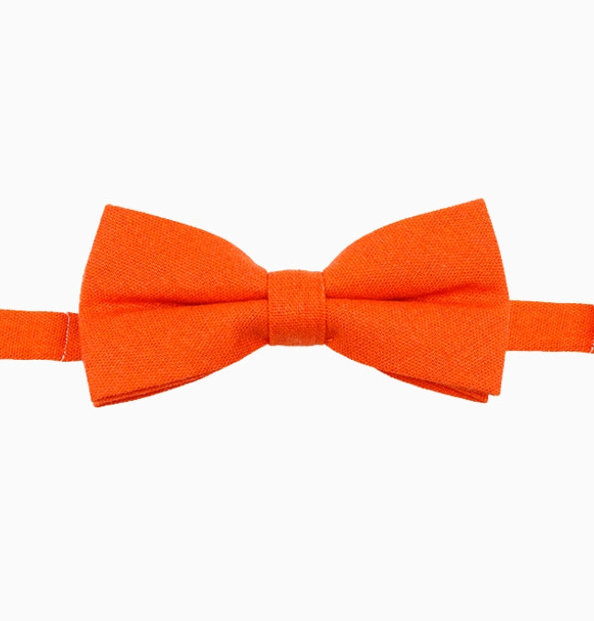 Noeud Papillon Orange Homme en Lin
