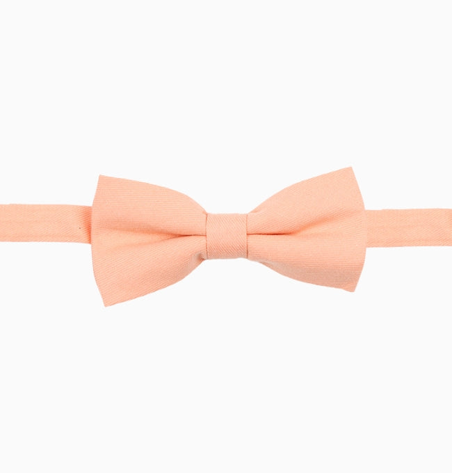 Noeud Papillon Orange Mandarine Enfant en Coton Côtelé
