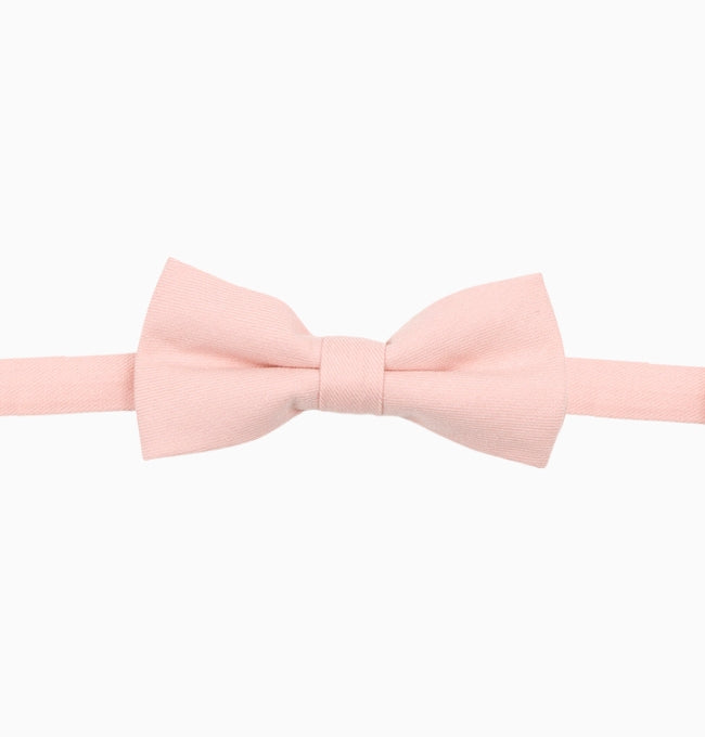 Noeud Papillon Rose Dragée Enfant en Coton Côtelé