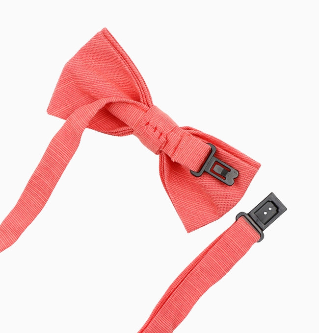 Noeud Papillon Rose Corail Enfant en Coton