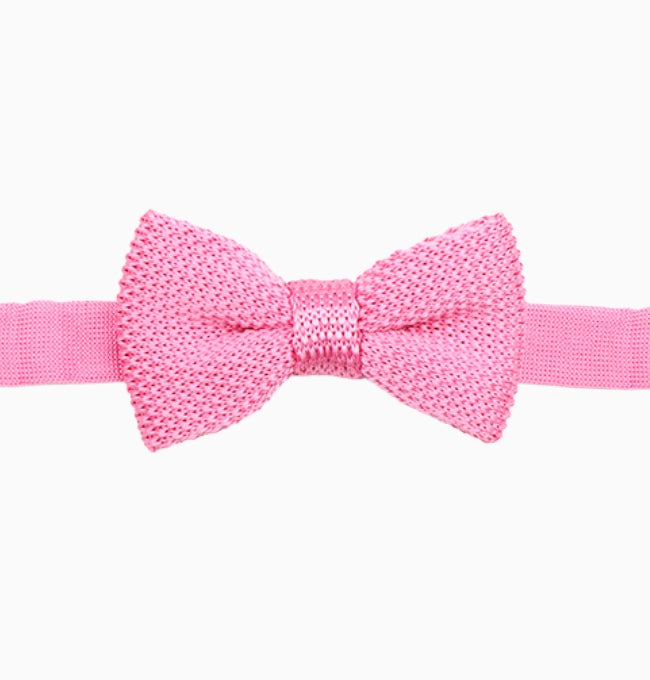 Noeud Papillon Rose Enfant en Tricot
