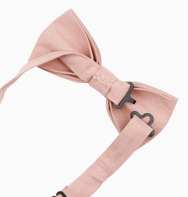 Noeud Papillon Rose Saumon Homme en Coton