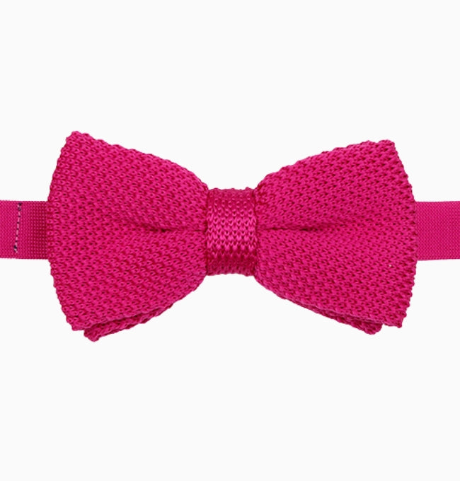 Noeud Papillon Rose Fuchsia Homme en Tricot