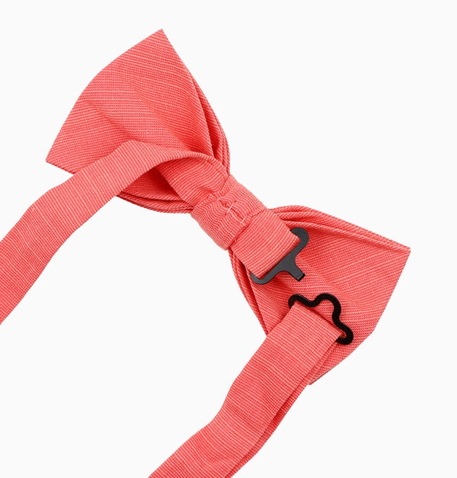 Noeud Papillon Rose Corail Homme en Coton