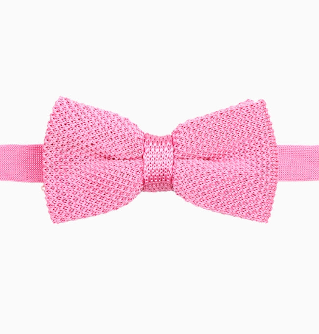 Noeud Papillon Rose Homme en Tricot