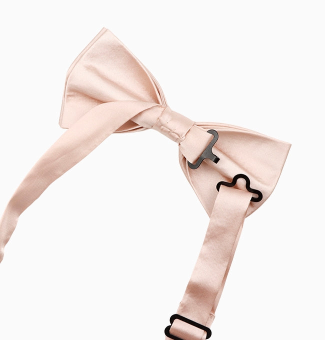 Noeud Papillon Rose Pâle Homme en Polyester