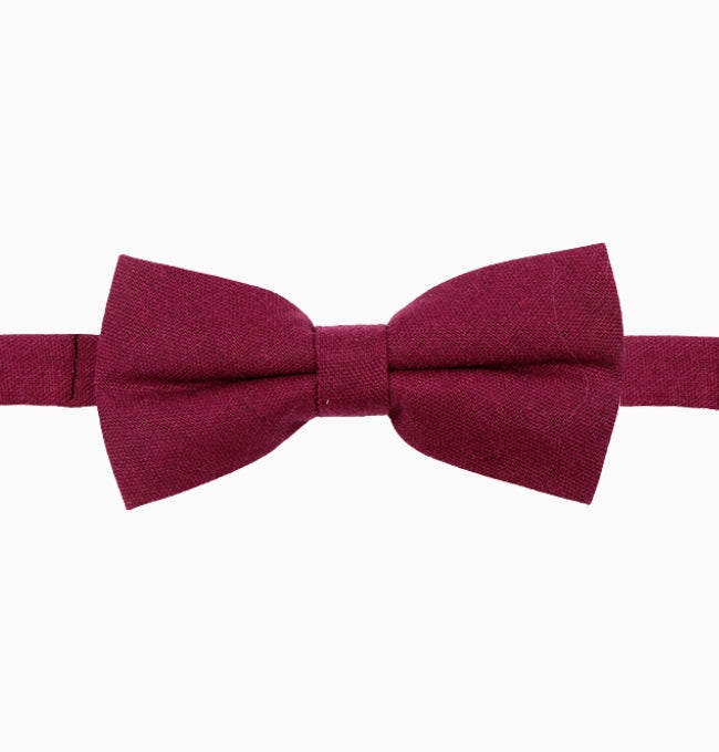 Noeud Papillon Rouge Bordeaux Homme en Lin