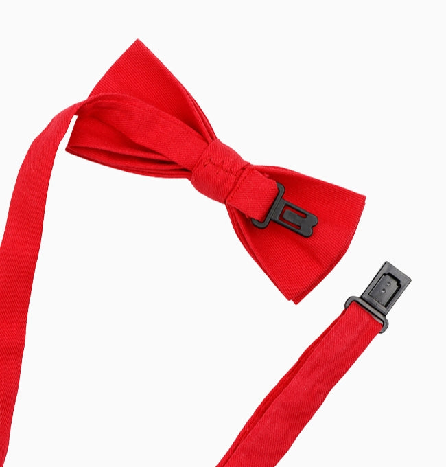 Noeud Papillon Rouge Enfant en Coton Côtelé