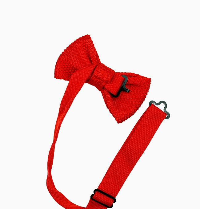 Noeud Papillon Rouge Enfant en Tricot