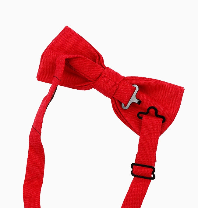Noeud Papillon Rouge Homme en Lin