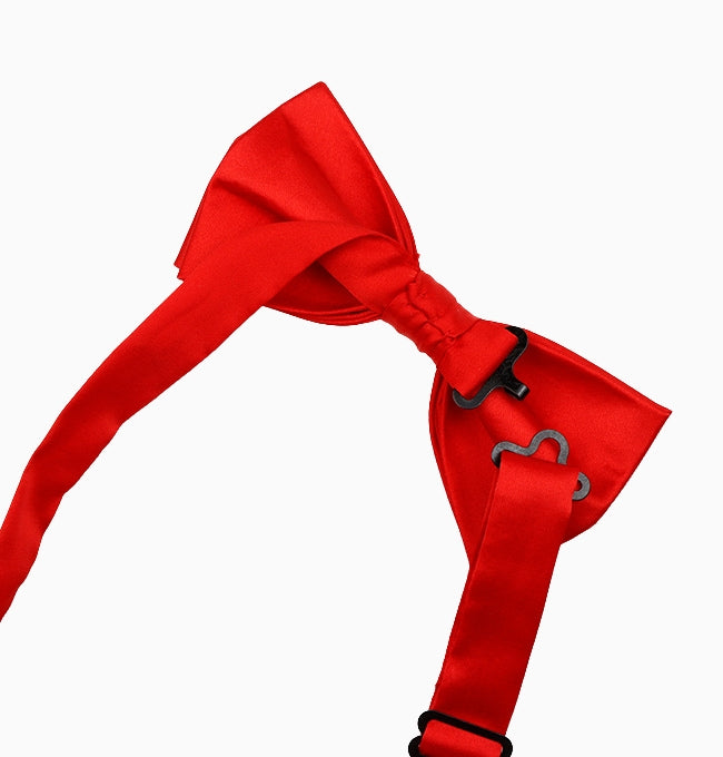 Noeud Papillon Rouge Homme en Polyester