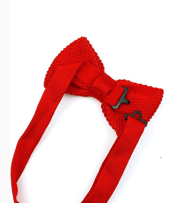 Noeud Papillon Rouge Homme en Tricot