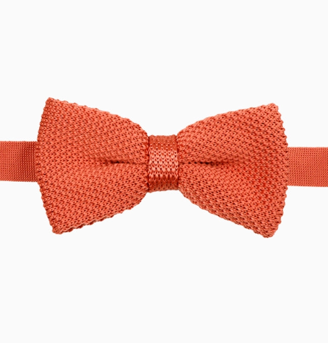 Noeud Papillon Terracotta Homme en Tricot