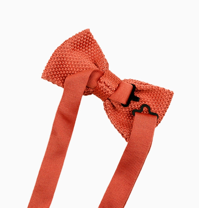 Noeud Papillon Terracotta Homme en Tricot