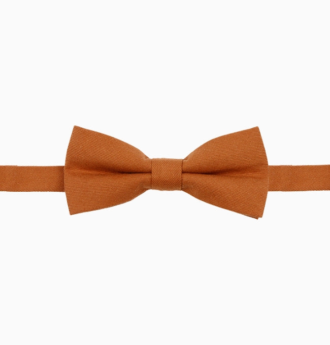 Noeud Papillon Terracotta Sienne Enfant en Coton Côtelé