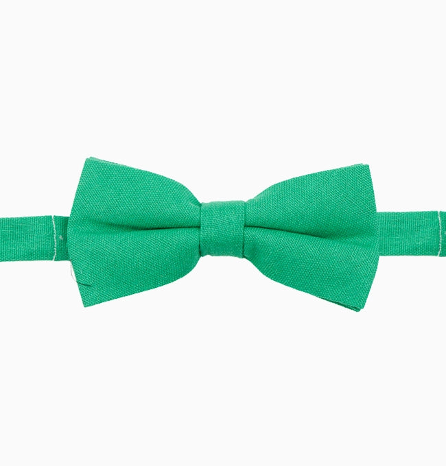 Noeud Papillon Vert Émeraude Homme en Lin