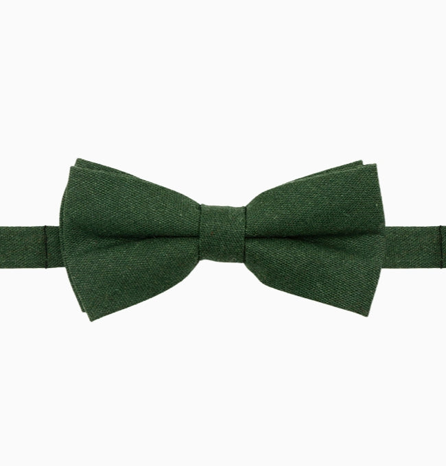 Noeud Papillon Vert Forêt Homme en Lin