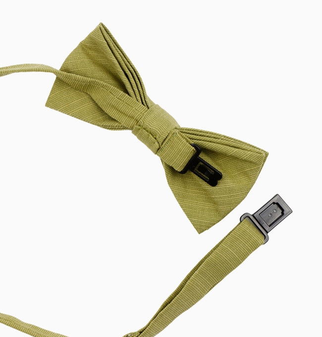 Noeud Papillon Vert Olive Enfant en Coton