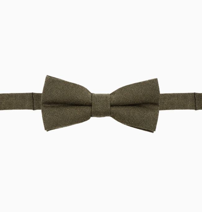 Noeud Papillon Vert Olive Enfant en Lin