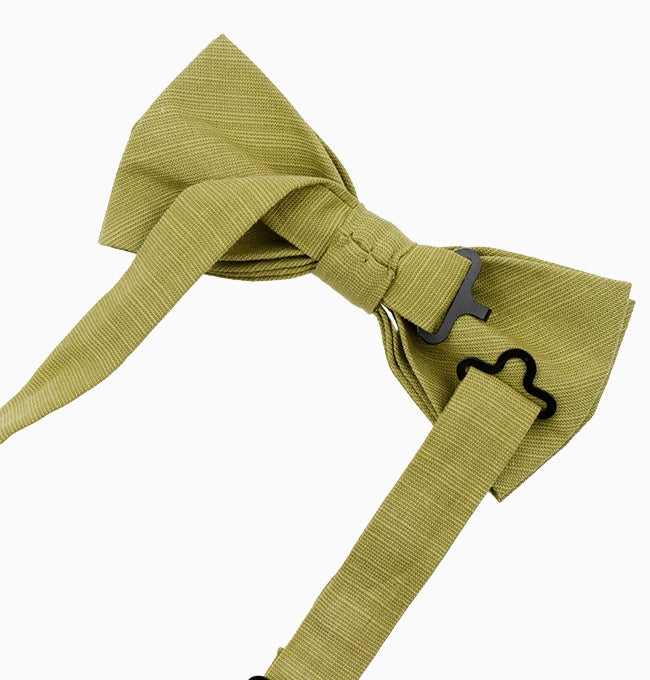 Noeud Papillon Vert Olive Homme en Coton