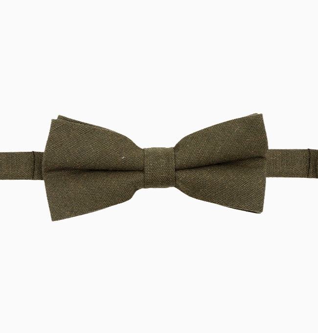 Noeud Papillon Vert Olive Homme en Lin