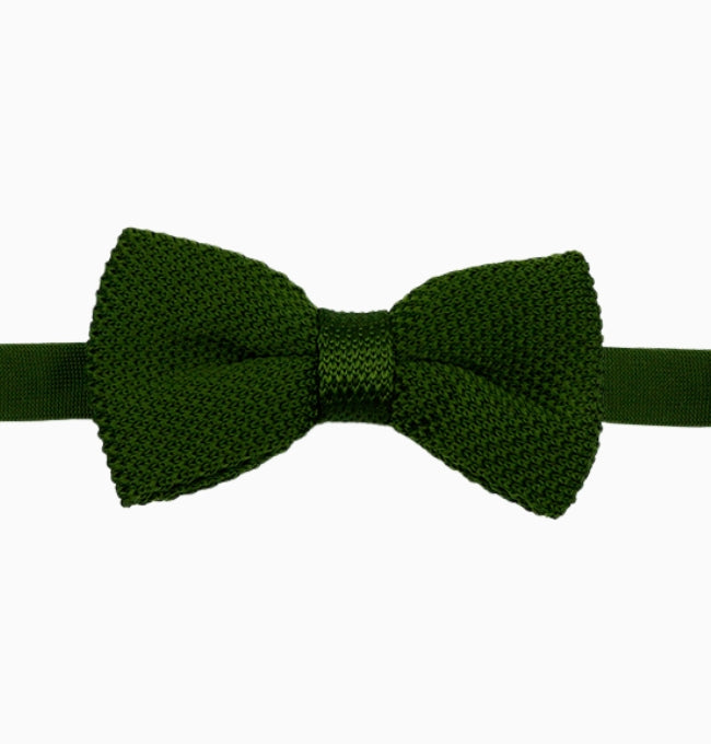 Noeud Papillon Vert Olive Homme en Tricot