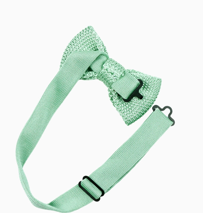 Noeud Papillon Vert Sauge Enfant en Tricot