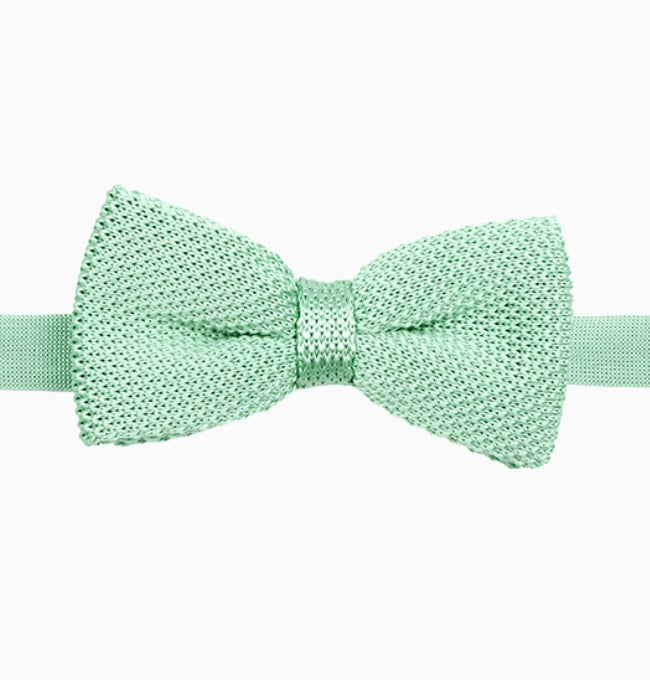 Noeud Papillon Vert Sauge Homme en Tricot