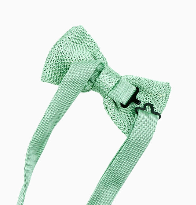 Noeud Papillon Vert Sauge Homme en Tricot