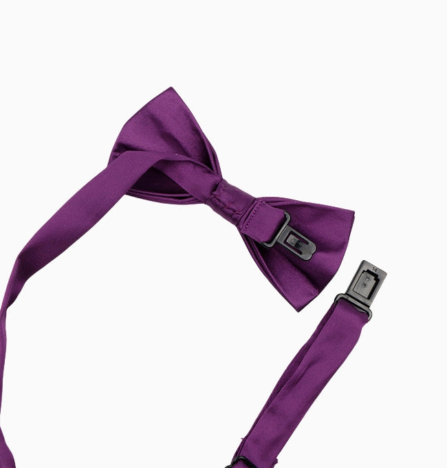 Noeud Papillon Violet Aubergine Enfant en Polyester