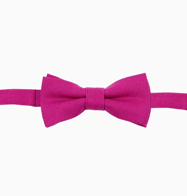 Noeud Papillon Violet Fuchsia Enfant en Lin