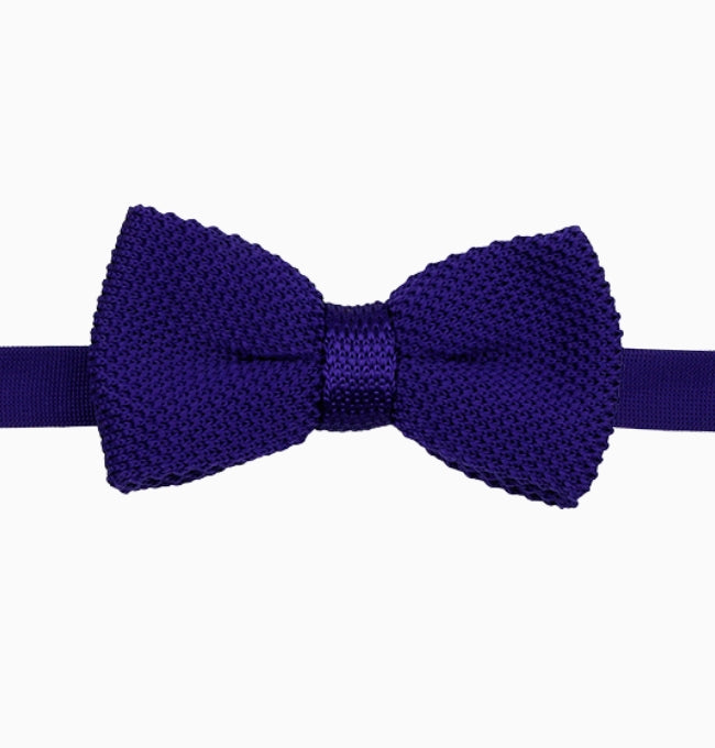 Noeud Papillon Violet Homme en Tricot