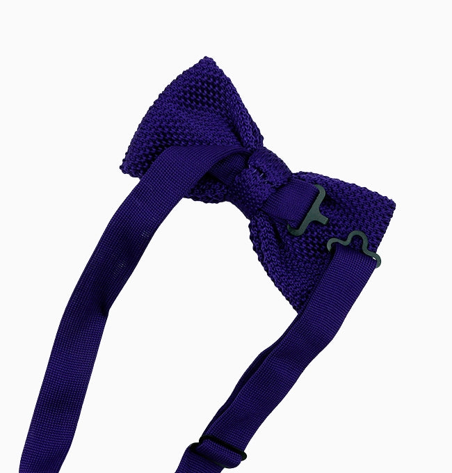 Noeud Papillon Violet Homme en Tricot