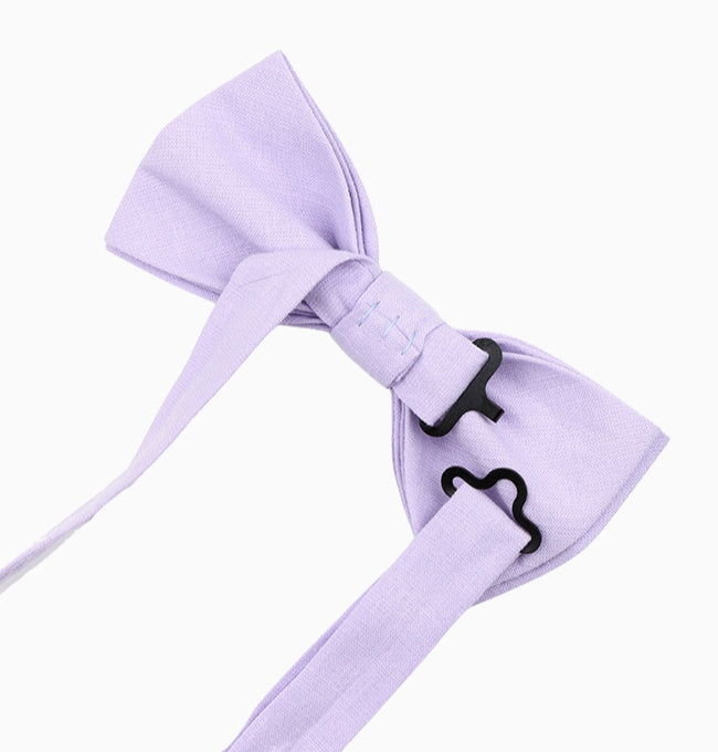 Noeud Papillon Violet Prune Homme en Coton