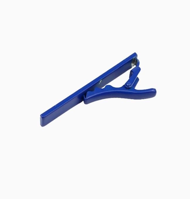 Pince à Cravate Bleu en Métal
