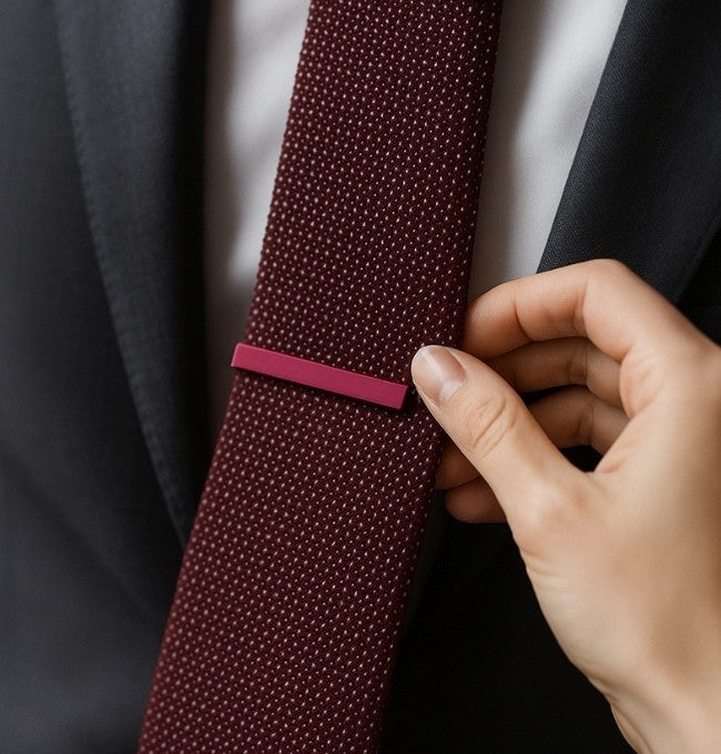 Purple Plum Metal Tie Clip