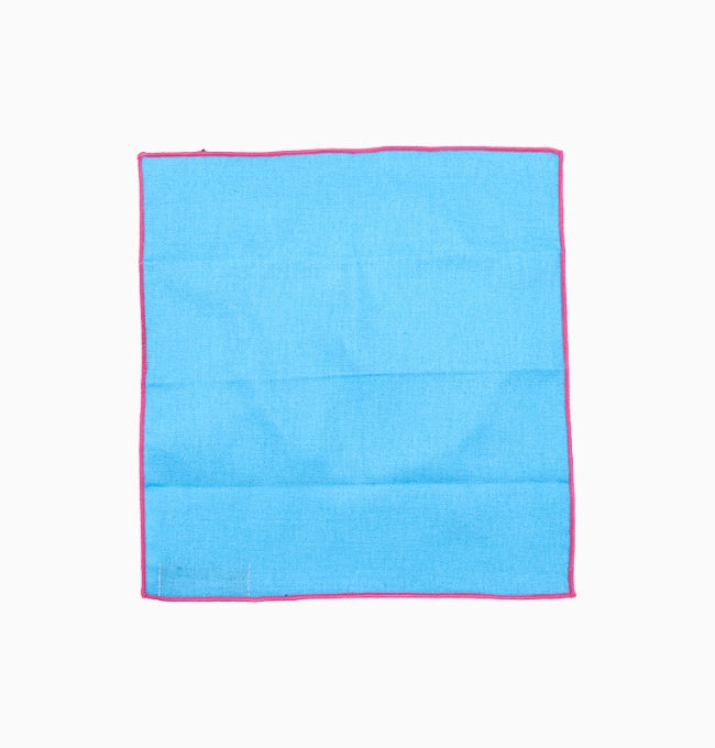 Pochette de Costume Bleu Ciel en Lin