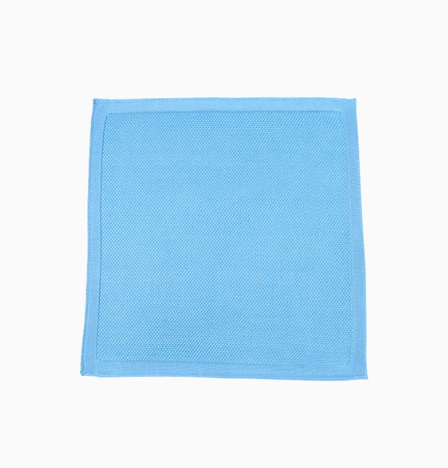 Pochette de Costume Bleu Ciel en Tricot