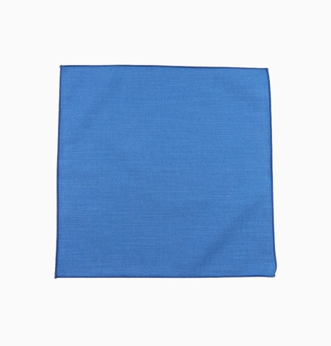 Pochette de Costume Bleu Indigo en Coton