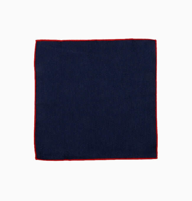 Pochette de Costume Bleu Marine en Lin