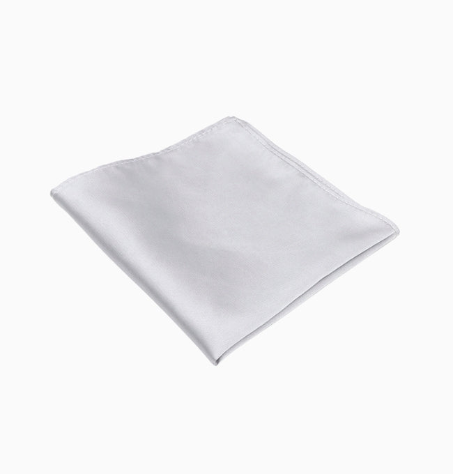 Pochette de Costume Gris Perle en Polyester